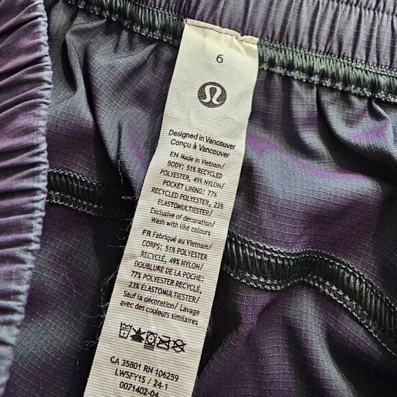 Lululemon Iridescent Tearaway Mid-Rise Track Pants, Pull On, Jogger, Size 6 - Picture 4 of 11